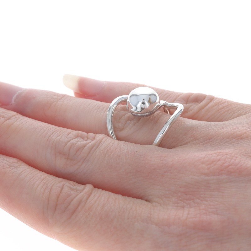 Sterling Silver Abstract Statement Ring - 925 - image 4