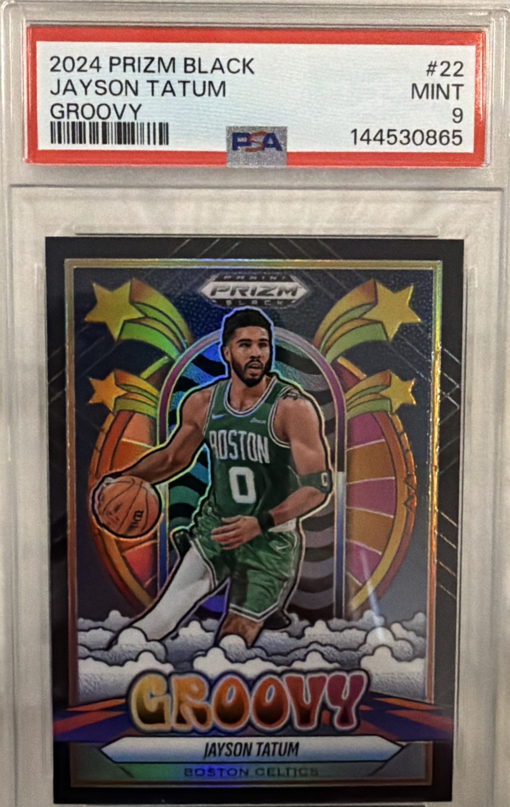 2024-25 Panini Prizm Black Jayson Tatum #22 Groovy Prizm Case Hit SSP  