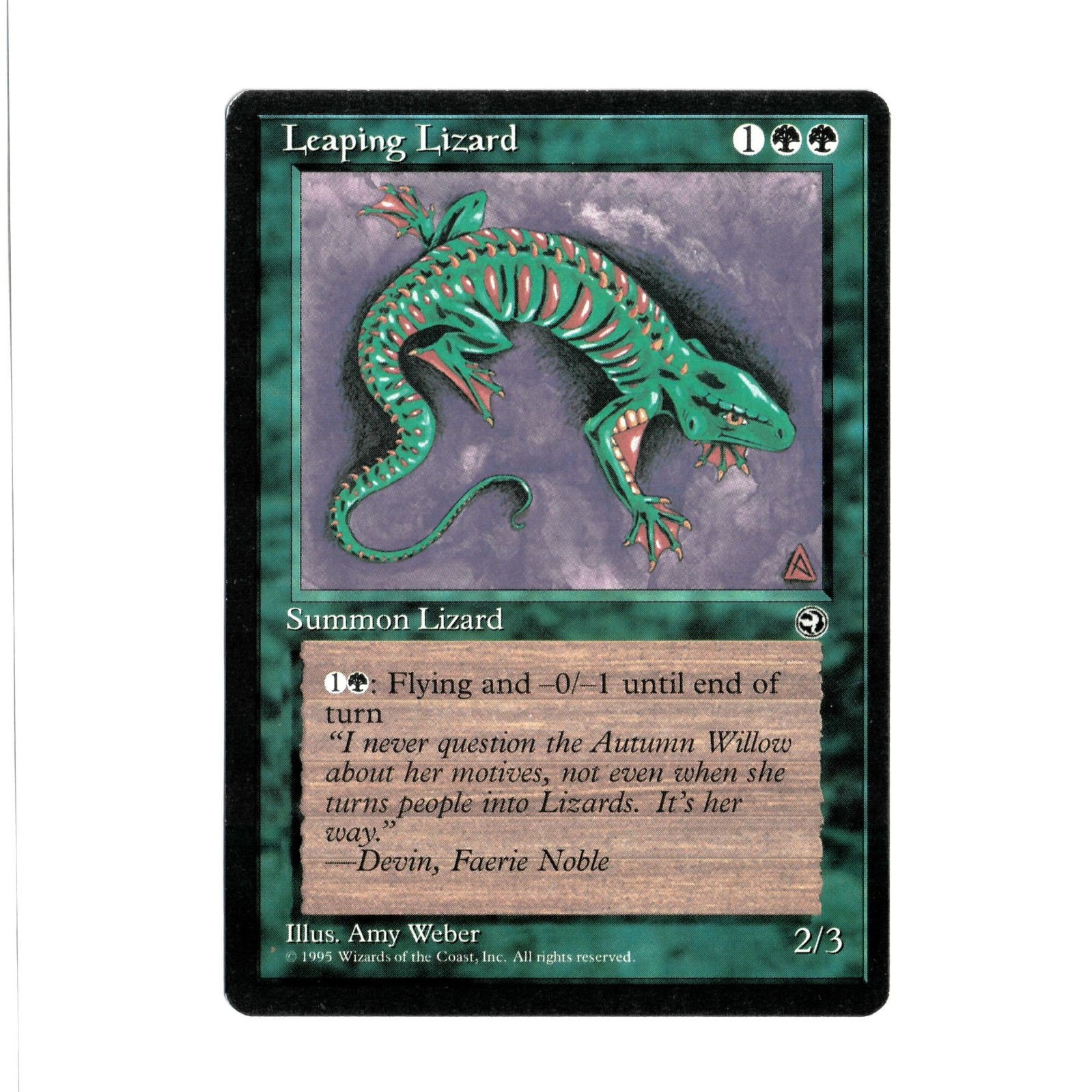 MTG Magic: The Gathering - Leaping Lizard (#90) - from Homelands Set (1995)