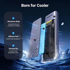 M.2 NVMe SATA SSD Enclosure USB-C 20Gbps USB 3.2 Gen2 SSD Case Adapter Free Ship