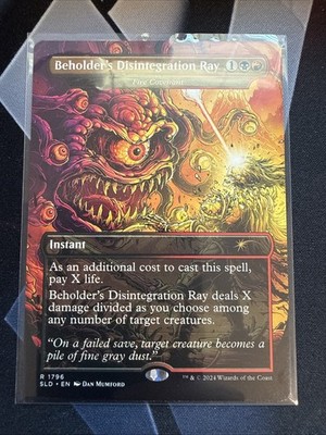 MTG Beholder's Disintegration Ray RAINBOW FOIL  Secret Lair x D & D #1796