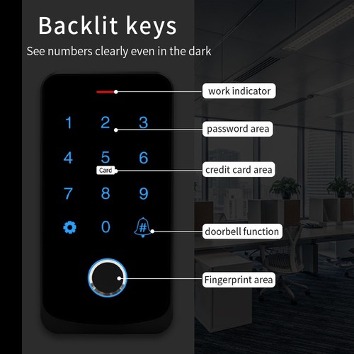 Tuya APP Clavier Contrôle d'accès Télécommande Bluetooth RFID IC Carte M1 F5880 - Photo 3/10