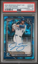 2024 Bowman Draft Sapphire Jac Caglianone Chrome Auto /199 1st Royals PSA 10