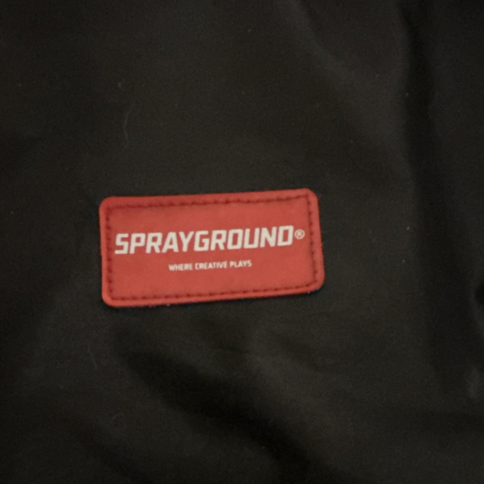 Sprayground Black Backpack with Croc Accents, Zip… - image 4