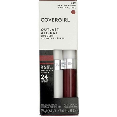 4 Pack CoverGirl Outlast All-Day Lip Color, Brazen Raisin, 0.07 fl oz, 2 Ct