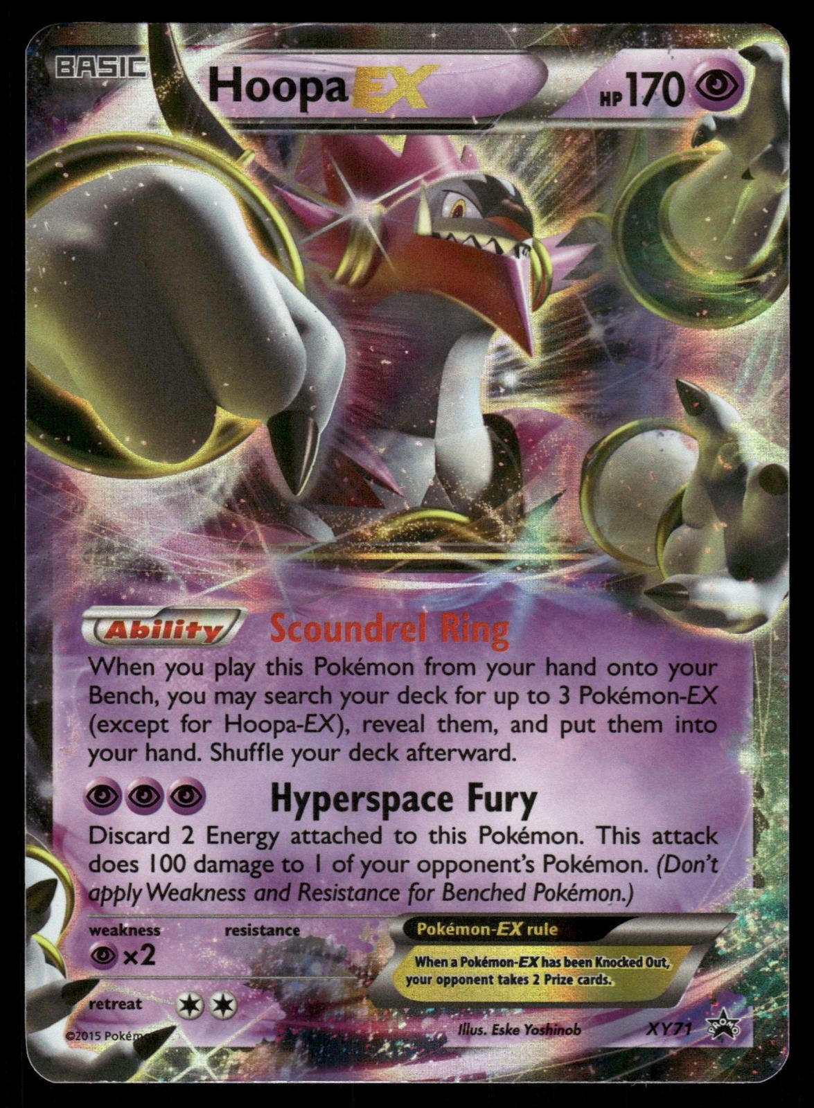 Hoopa EX XY71 Holo Promo XY Promo Pokemon Lightly Played