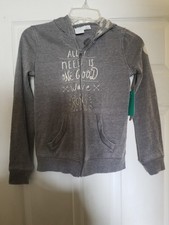 Roxy Girls' Gray Front Zip Hoodie Size 12/L - NWT