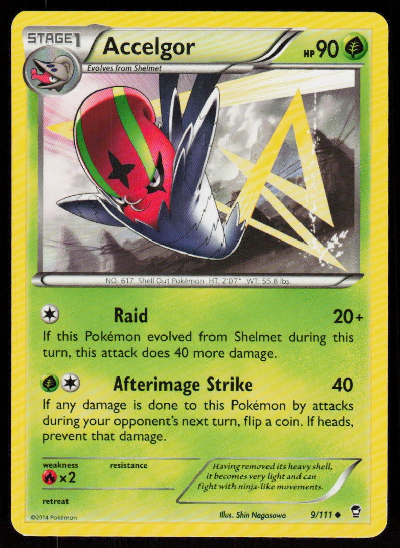 Accelgor 9/111 Uncommon Furious Fists Pokemon Lightly Played