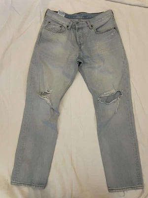 Levi’s 501 Bleu Ciel Usure Mode W27 L32 - Photo 1/4