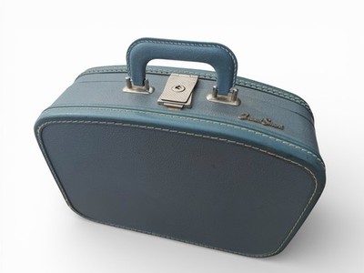 Vintage 1960's Mid Century Blue Hardshell Mod Travel Smart