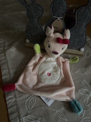    Schmusetuch Kuscheltuch Baby Club C&A Rehkitz Reh Rosa Schleife