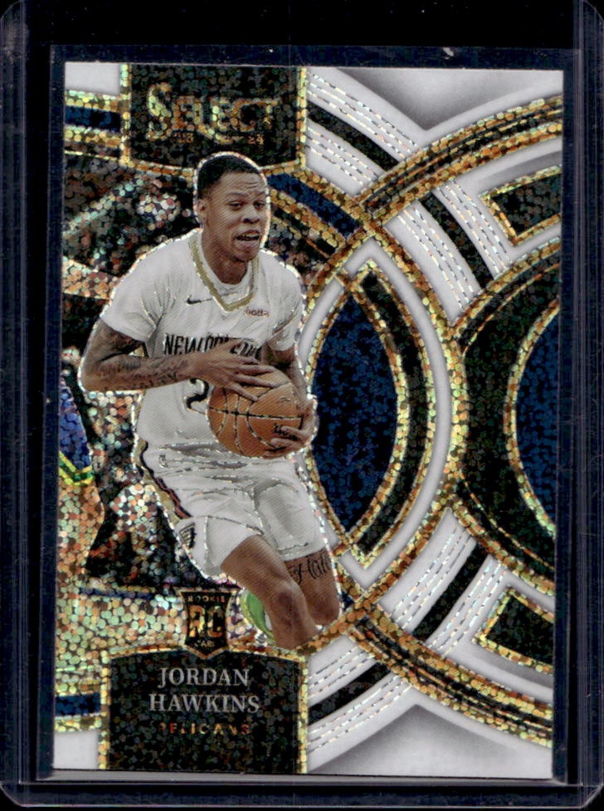 2023-24 Select Jordan Hawkins White Sparkle Prizm SSP RC Premier #124 Pelicans