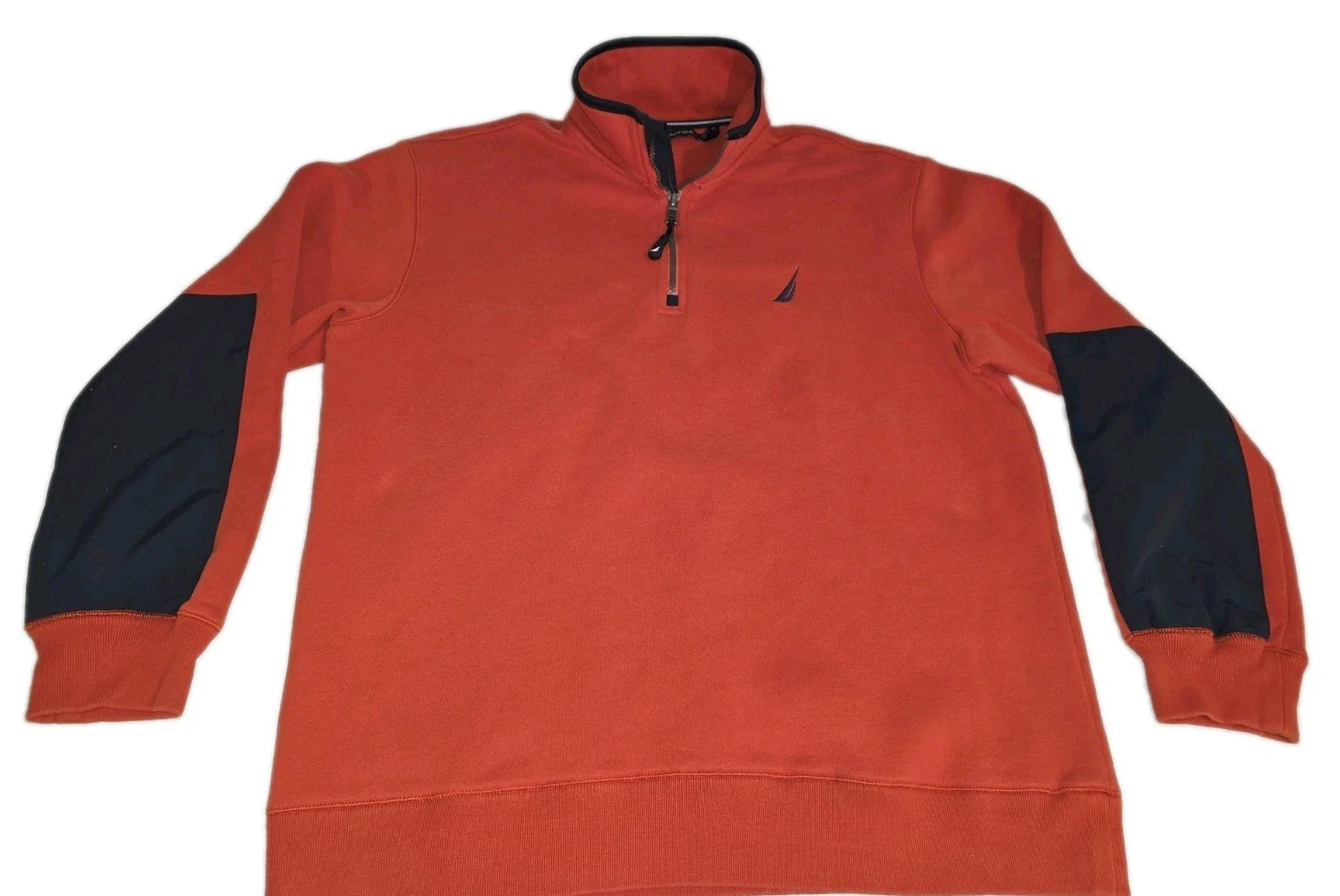 Nautica Sweatshirt Men’s XL Orange 1/4 Zip Long Sleeve Pullover Sweatshirt - product detail image 3