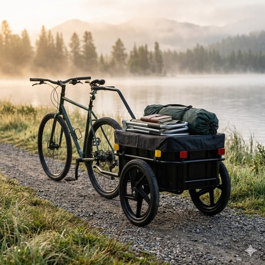 Heavy-Duty Bike Cargo Trailer 600D Waterproof Utility Wagon 