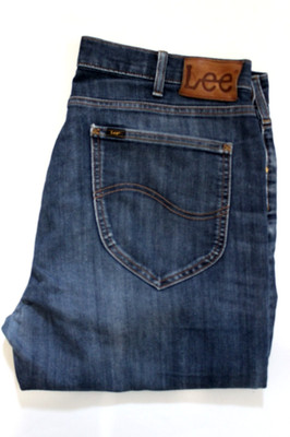 Lee Morton Straight Leg Herren Jeans W36 L32 Mid Blue Stretch Denim LEVK406