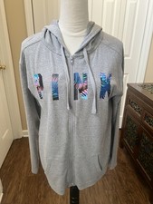 Pink by Victoria Secret  s Grey Zip Up Hoodie Sweatshirt - Size XS- NWOT