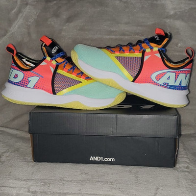 AND1 Charge TPR Multicolor Low Top Lace Up Athletic Sneakers AD90201MFOZ