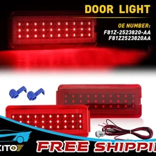 For 99-07 F350 F250 Superduty [FULL RED]Interior Panel Door Light LED Lamp SET