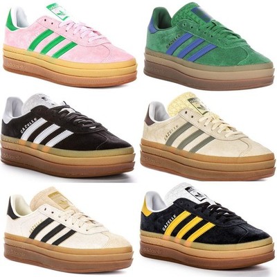 Adidas Gazelle Bold Panel Platform Womens Sneaker In Black White US 4 - 10  | eBay