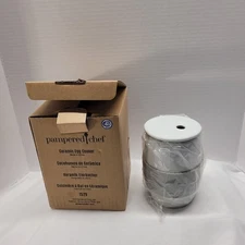 Pampered Chef Ceramic White Ceramic Microwave Egg Cooker #1529