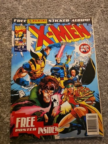 Marvel Comics UK X-Men #1 Oct 14th 1994. Rare First Issue Vintage Comic