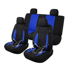 Pariitadin Waterproof Car Seat Covers Neoprene Seat Covers Full Set Black/Blue