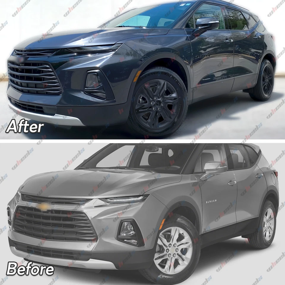 Tapacubos tapacubos negro mate para Chevrolet Blazer L LT 2019-2022 18" cubierta de rueda Foto 3 de 4