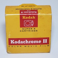 Kodak Kodachrome II Color Movie Film Super 8/50ft Cartridge w/Box Vtg 1972 NOS