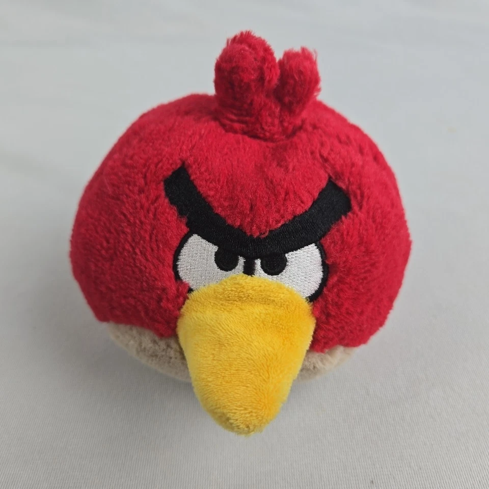 Red Angry Birds Plush Bow Tie 2011 3” Plush Commonwealth Small No Sound - Image 2 of 4