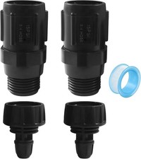 15PSI Drip Irrigation Faucet Adapter Kit, 2pcs 3/4" FHT x 3/4" MHT Pressure