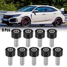 9pz Bulloni Rondelle Coppa Collettore Testata Scarico M8x1,25 Nero per Honda per Acura