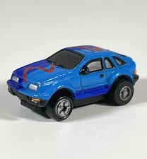 1990 Micro Machines Snap Backs Merkur XR4Ti Blue Galoob Vintage Ford Euro Car e5