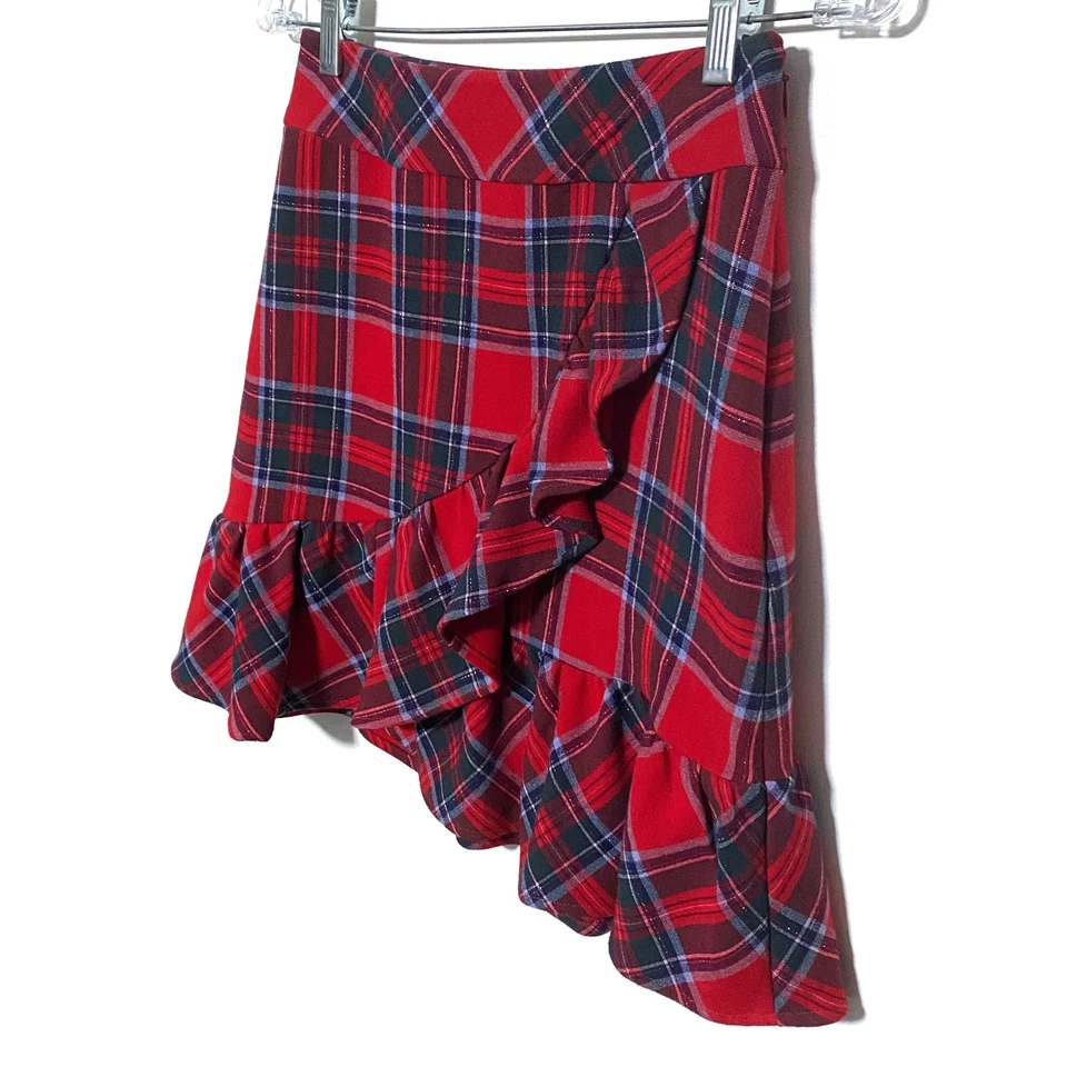 Vineyard Vines красный тартан клетку юбка 00 оборки школьница опрятный праздник осени - Изображение 2 из 4