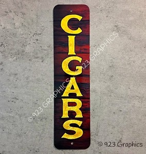 Metal Sign CIGARS tobacco smoker stogie smoke shop lounge club bar aficionado