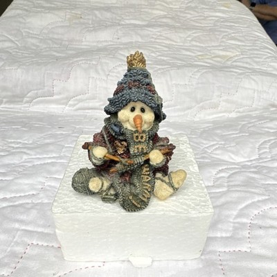 Boyds Bears & Friends Wee Folkstone Pearl Too Snowman Figurine Resin 1997 Handm 