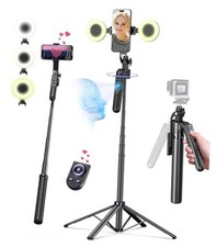 71  Auto Face Tracking Tripod for iPhone with Light,360  Rotating Phone Black