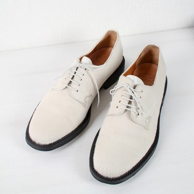 Church's Shannon Derby Shoes Womens EU 38 White Calf Hair Pony