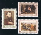 Russia 1956 Perov Painting Full Set of 3 Sc 1805-1807, Mi 1826-1828