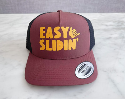 Nixon Slidin Trucker Hat - Brown 100% Cotton Snapback Cap