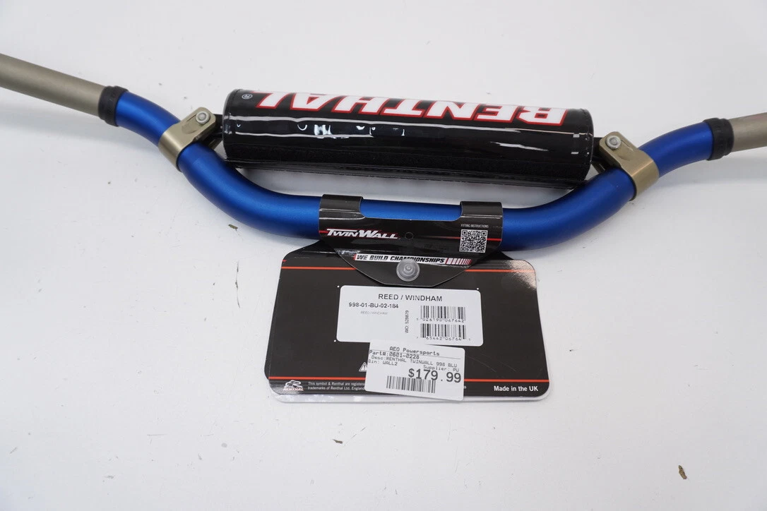 Renthal Twinwall MX Handlebars 998 Bend Blue 1 1/8 Twin Wall