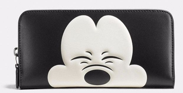 NWT Coach 1941 Disney Squinting Mickey Accordion Zip Wallet F54000