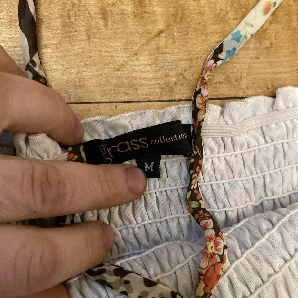 Vestido Grass Collection Para Mujer Talla Mediana Hombro Descubierto Maxi Ajuste N Acampanado Floral Foto 4 de 4