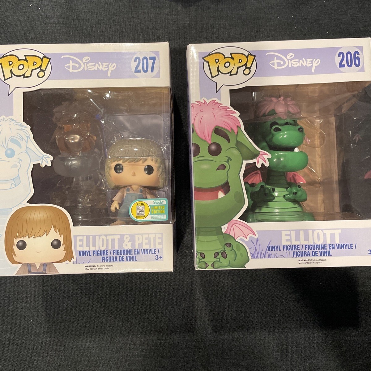 Funko Pop! Disney ELLIOTT & PETE #207 SDCC 2016 Disney Pete's