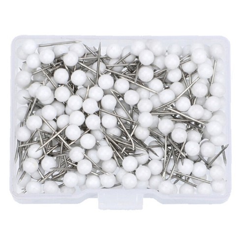Push Pins Thumb Tacks for Cork Board Wall Hangings, Beads Head Map Pin Heart Pin - Picture 10 of 14