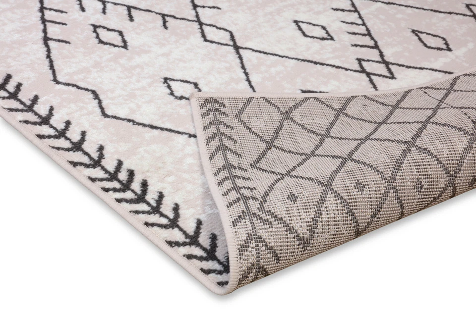 Trellis Bohemian - 2'x4' Peach, Moroccan Faded Transitional Area Rug - 511 - Image 3 of 4