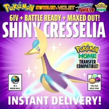 ✨ SHINY CRESSELIA ✨ 6IV BATTLE READY MAXED OUT ✨ for Pokemon Scarlet & Violet! ✨