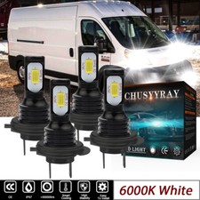 Kit de 4 bombillas H7 haz principal/viga de inmersión para Ram ProMaster 1500 2500 3500 2014-2018