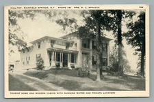 RICHFIELD SPRINGS NY HILL-TOP ANTIQUE POSTCARD