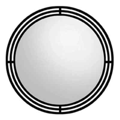 Native Trails Asana Black Round Wrought Iron Mirror