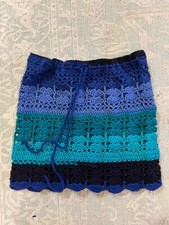 Handmade crochet skirt length 15 in waist 17 in adjustable xsmall